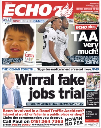Liverpool Echo Frontpage