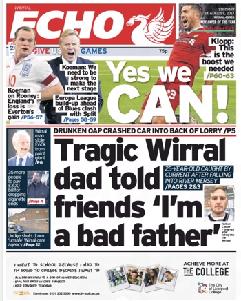 Liverpool Echo Frontpage