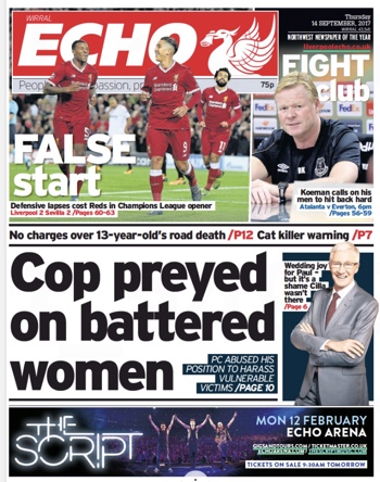 Liverpool Echo Frontpage