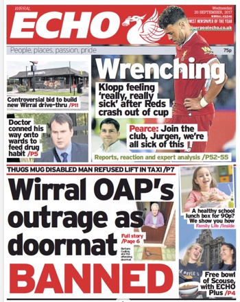 Liverpool Echo Frontpage