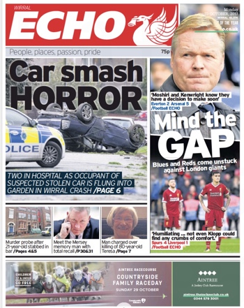 Liverpool Echo Frontpage