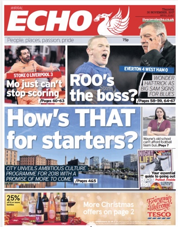Liverpool Echo Frontpage