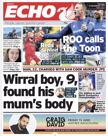 Liverpool Echo Frontpage