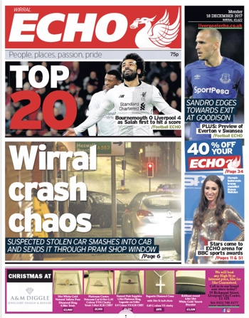 Liverpool Echo Frontpage