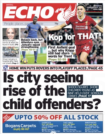 Liverpool Echo Frontpage