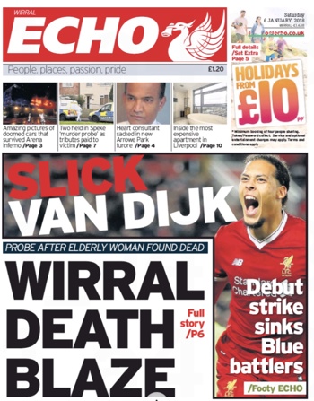 Liverpool Echo Frontpage