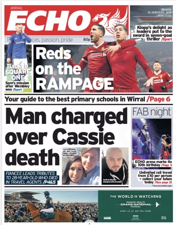 Liverpool Echo Frontpage