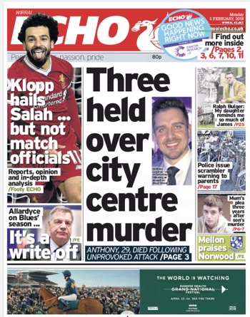 Liverpool Echo Frontpage