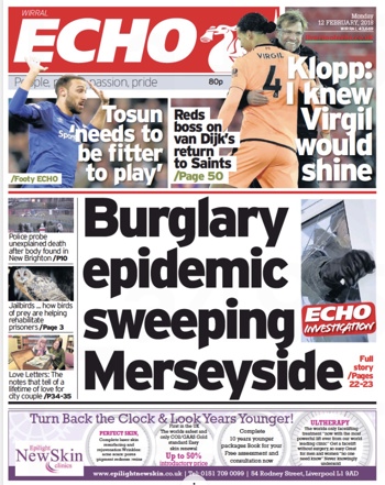 Liverpool Echo Frontpage