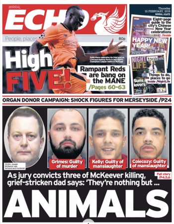 Liverpool Echo Frontpage