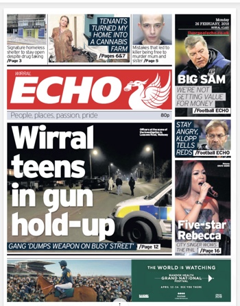 Liverpool Echo Frontpage
