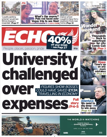 Liverpool Echo Frontpage