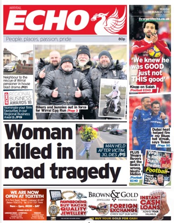 Liverpool Echo Frontpage