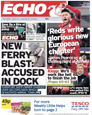 Liverpool Echo Frontpage