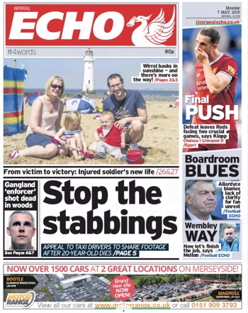 Liverpool Echo Frontpage