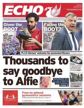 Liverpool Echo Frontpage
