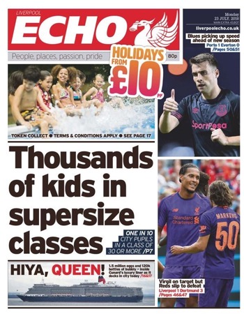 Liverpool Echo Frontpage