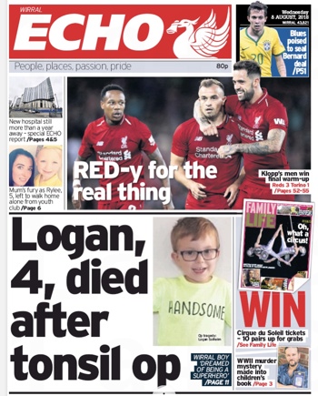 Liverpool Echo Frontpage