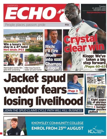 Liverpool Echo Frontpage