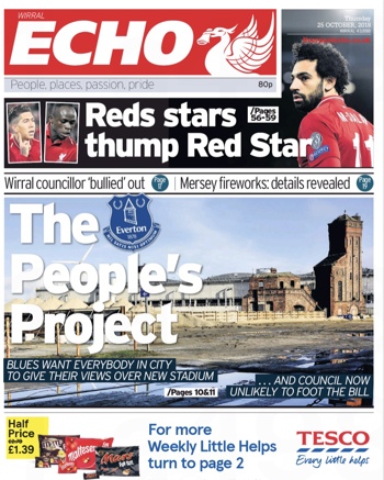 Liverpool Echo frontpage