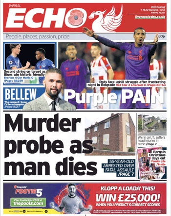 Liverpool Echo frontpage