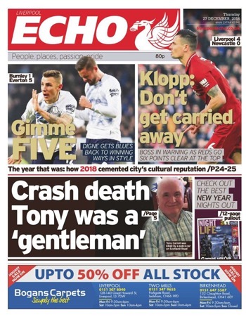 Liverpool Echo Frontpage