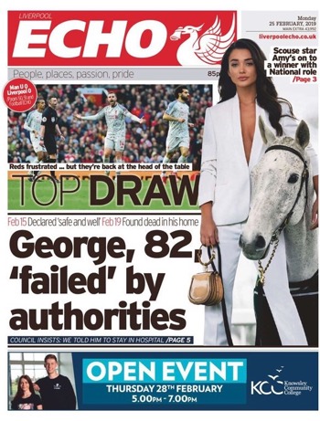 Liverpool Echo Frontpage