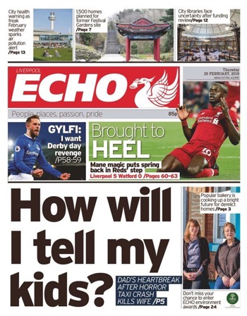 Liverpool Echo Frontpage