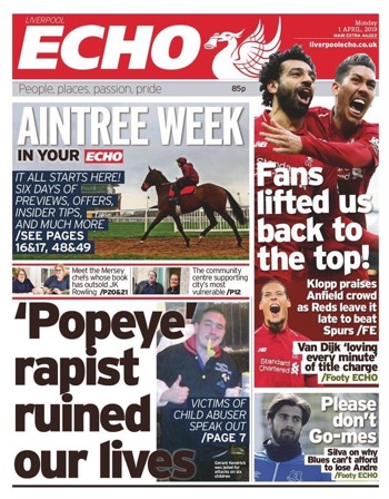 Liverpool Echo Frontpage