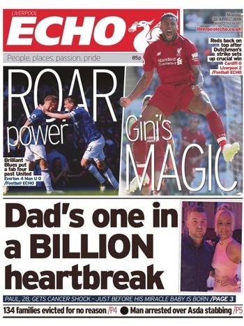 Liverpool Echo Frontpage