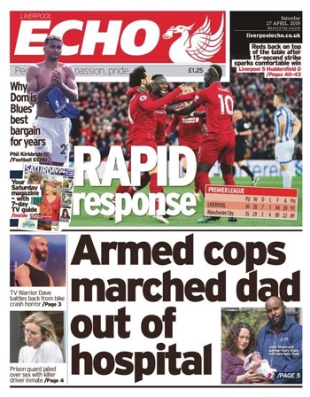 Liverpool Echo Frontpage