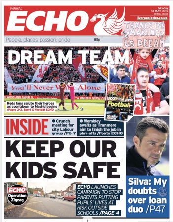 Liverpool Echo Frontpage