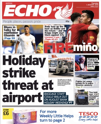 Liverpool Echo Frontpage