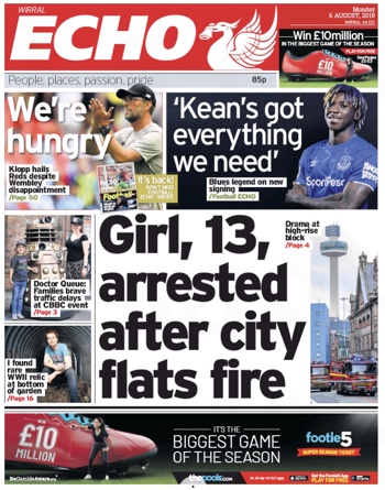 Liverpool Echo Frontpage