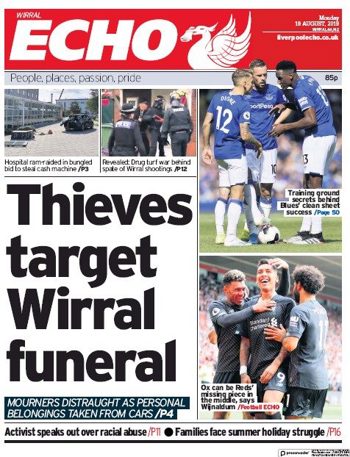 Liverpool Echo Frontpage