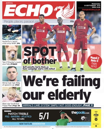 Liverpool Echo Frontpage
