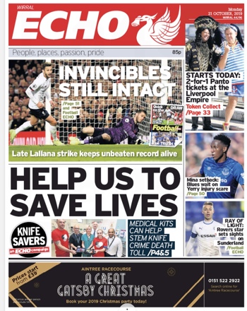 Liverpool Echo Frontpage