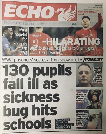 Liverpool Echo Frontpage