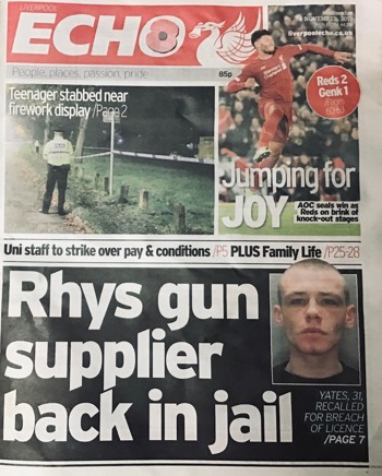 Liverpool Echo Frontpage