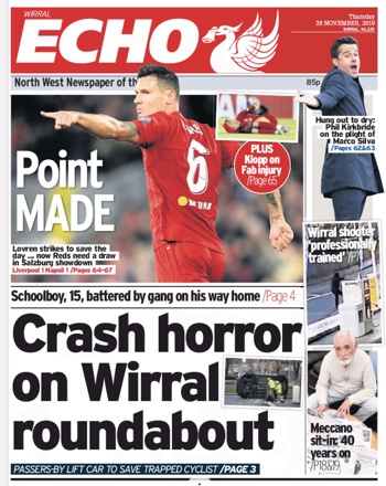 Liverpool Echo Frontpage