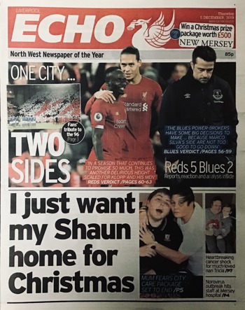 Liverpool Echo Frontpage