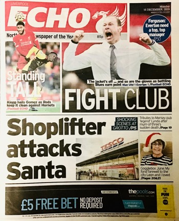 Liverpool Echo Frontpage