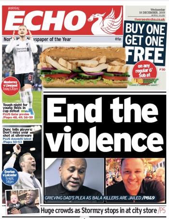 Liverpool Echo Frontpage
