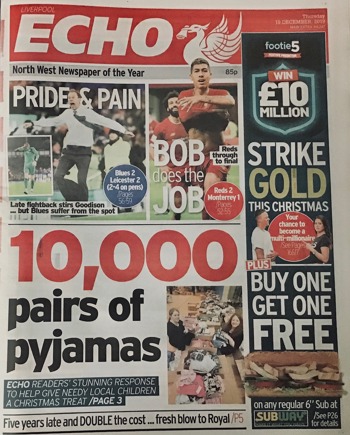 Liverpool Echo Frontpage