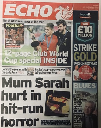 Liverpool Echo Frontpage
