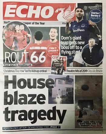 Liverpool Echo Frontpage