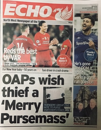 Liverpool Echo Frontpage