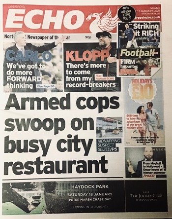 Liverpool Echo Frontpage
