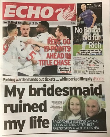 Liverpool Echo Frontpage
