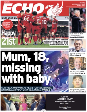 Liverpool Echo Frontpage